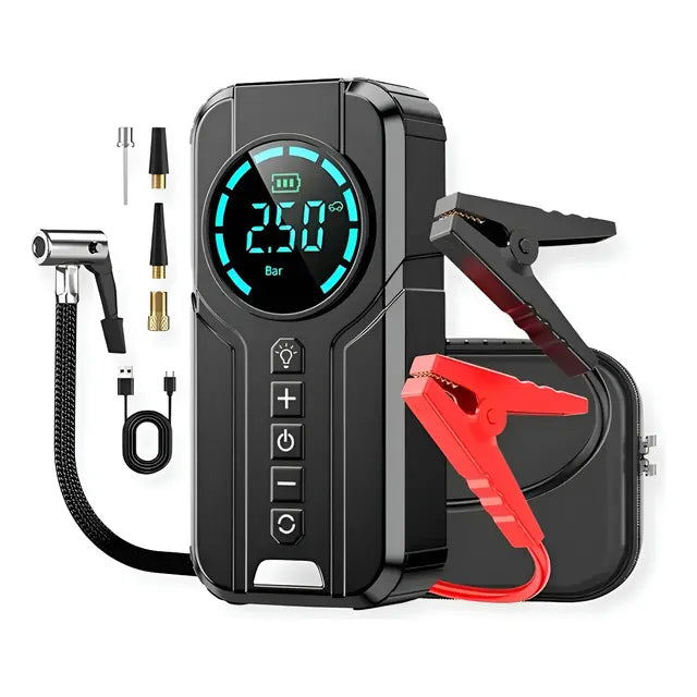 Compresor 2 en 1 - Arrancador de batería & compresor de aire