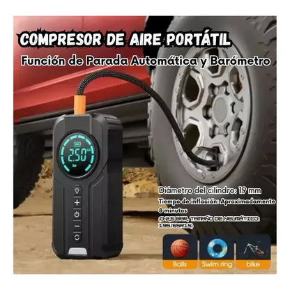 Compresor 2 en 1 - Arrancador de batería & compresor de aire
